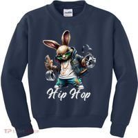 Hip Hop Easter Bunny Easter Rabbit Kids Sweatshirt thumb 0