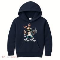 Hip Hop Easter Bunny Easter Rabbit Kids Hoodie thumb 0