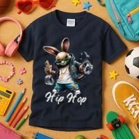 Hip Hop Easter Bunny Easter Rabbit Kids T-Shirt thumb 3