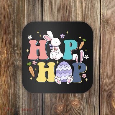 Hip Hop Easter Bunny Festive Holiday Cute Coaster