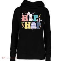 Hip Hop Easter Bunny Festive Holiday Cute Womens Funnel Neck Pullover Hood thumb 0