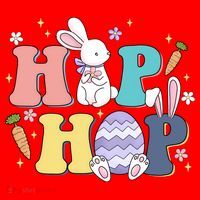 Hip Hop Easter Bunny Festive Holiday Cute Santa Hat thumb 1