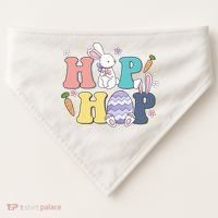 Hip Hop Easter Bunny Festive Holiday Cute USA-Made Doggie Bandana thumb 0