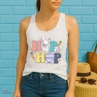 Hip Hop Easter Bunny Festive Holiday Cute Women's Tank Top thumb 2