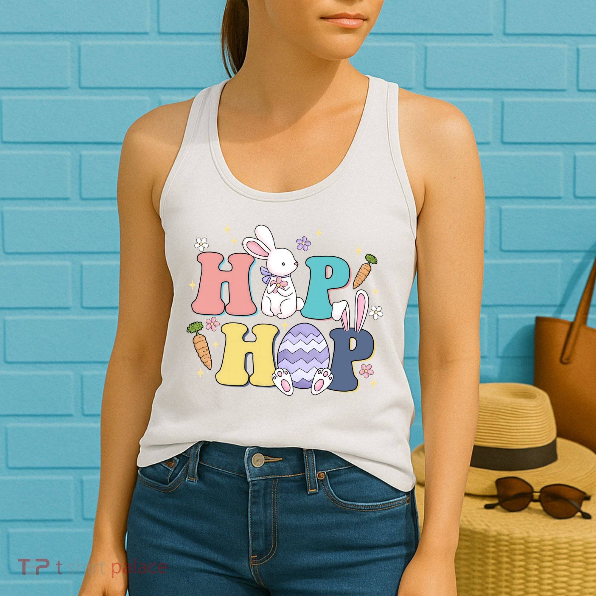 Hip Hop Easter Bunny Festive Holiday Cute Women's Tank Top