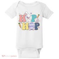 Hip Hop Easter Bunny Festive Holiday Cute Baby Bodysuit thumb 0