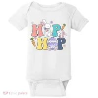 Hip Hop Easter Bunny Festive Holiday Cute Baby Bodysuit thumb 0