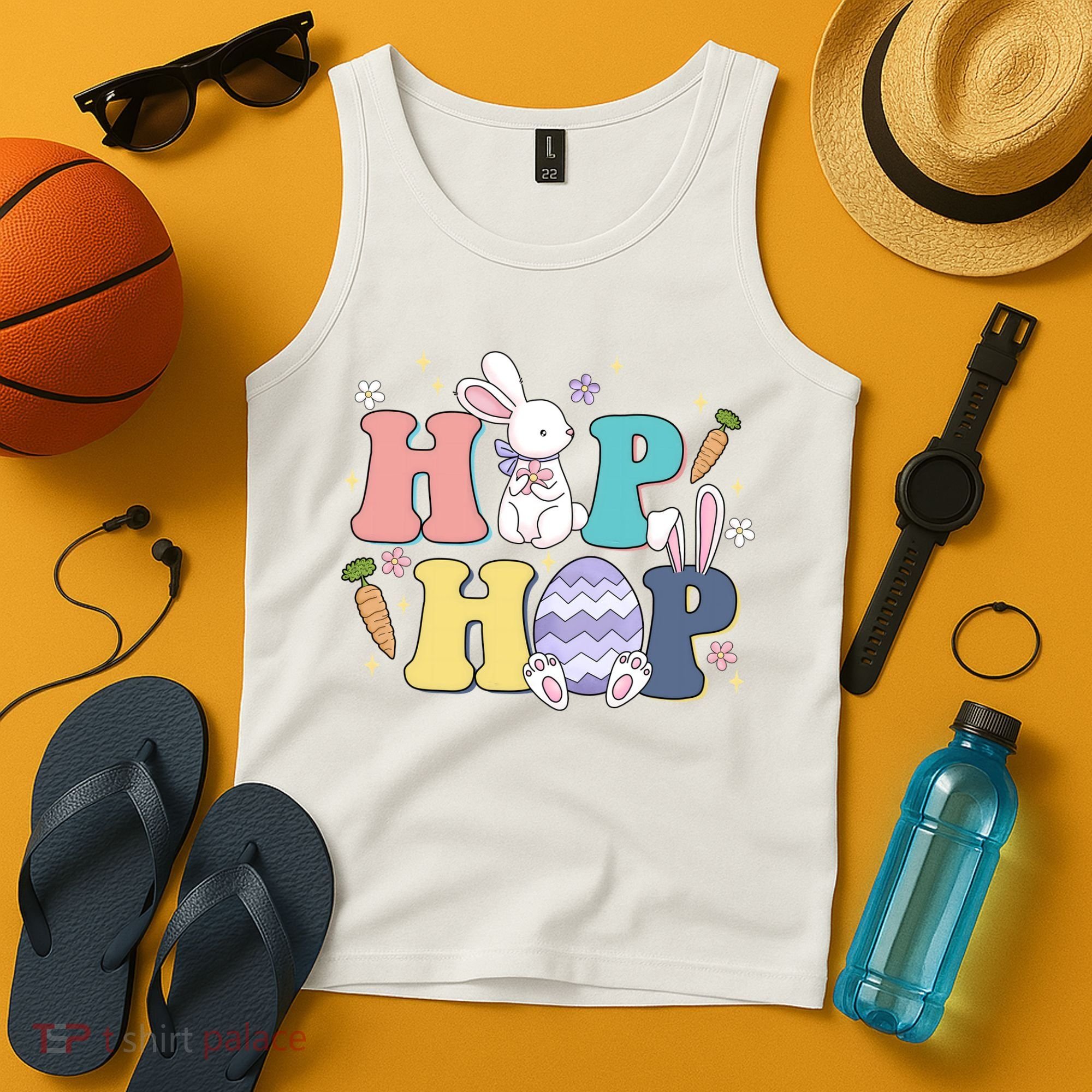 Hip Hop Easter Bunny Festive Holiday Cute Tank Top