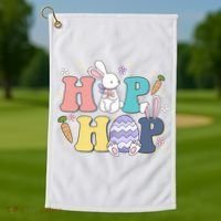 Hip Hop Easter Bunny Festive Holiday Cute Golf Towel thumb 1