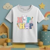 Hip Hop Easter Bunny Festive Holiday Cute Toddler T-Shirt thumb 3
