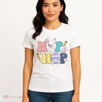 Hip Hop Easter Bunny Festive Holiday Cute Women's T-Shirt thumb 4