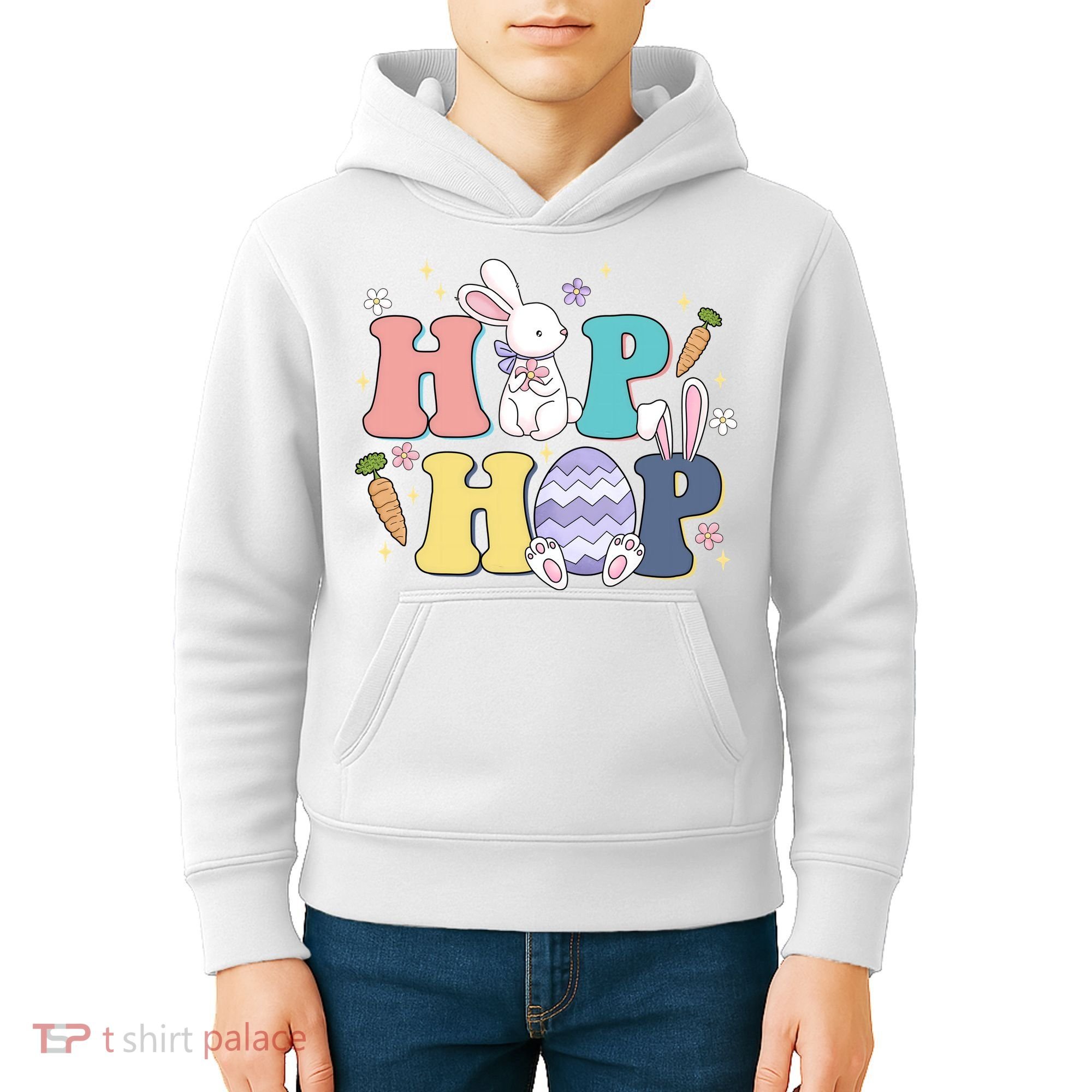 Hip Hop Easter Bunny Festive Holiday Cute Kids Hoodie