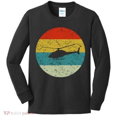 Helicopter Kids Long Sleeve Shirt