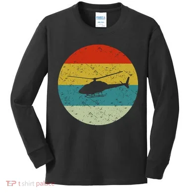 Helicopter Kids Long Sleeve Shirt