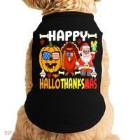 Happy HalloThanksMas Funny Pumpkin Doggie Tank thumb 0