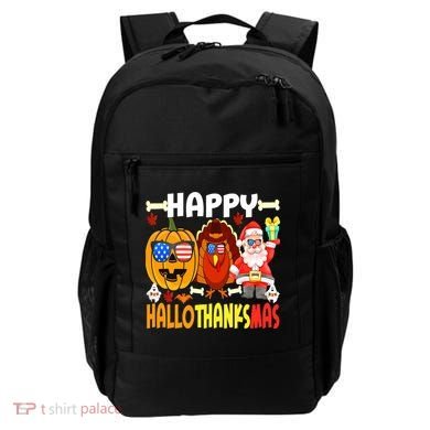Happy HalloThanksMas Funny Pumpkin Backpack