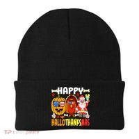 Happy HalloThanksMas Funny Pumpkin Beanie thumb 0