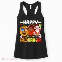Happy HalloThanksMas Funny Pumpkin Women's Tank Top thumb 0