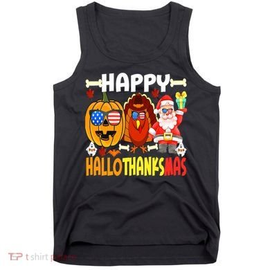 Happy HalloThanksMas Funny Pumpkin Tank Top