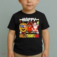 Happy HalloThanksMas Funny Pumpkin Toddler T-Shirt thumb 2