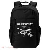 How Helicopters Fly Funny Helicopter Pilot Rotorcraft Pilot Backpack thumb 0
