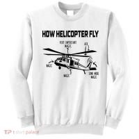 How Helicopters Fly Funny Helicopter Pilot Rotorcraft Pilot Sweatshirt thumb 0