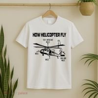 How Helicopters Fly Funny Helicopter Pilot Rotorcraft Pilot T-Shirt thumb 2