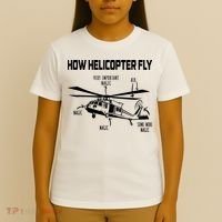 How Helicopters Fly Funny Helicopter Pilot Rotorcraft Pilot T-Shirt thumb 4