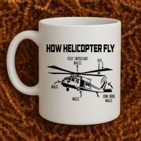 How Helicopters Fly Funny Helicopter Pilot Rotorcraft Pilot Coffee Mug thumb 2