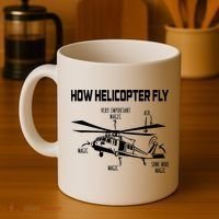 How Helicopters Fly Funny Helicopter Pilot Rotorcraft Pilot Coffee Mug thumb 4