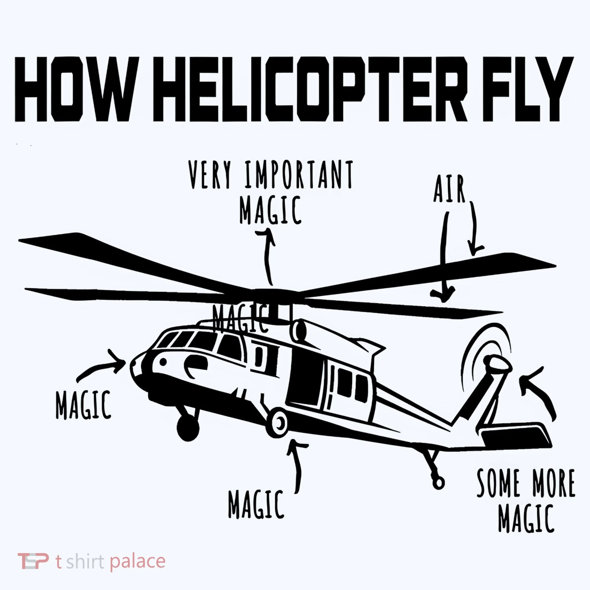 How Helicopters Fly Funny Helicopter Pilot Rotorcraft Pilot Tank Top