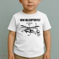 How Helicopters Fly Funny Helicopter Pilot Rotorcraft Pilot Toddler T-Shirt thumb 2