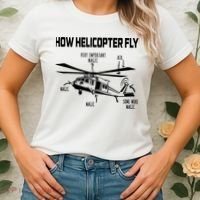 How Helicopters Fly Funny Helicopter Pilot Rotorcraft Pilot Women's T-Shirt thumb 2
