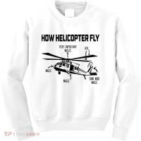 How Helicopters Fly Funny Helicopter Pilot Rotorcraft Pilot Kids Sweatshirt thumb 0