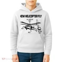 How Helicopters Fly Funny Helicopter Pilot Rotorcraft Pilot Kids Hoodie thumb 4