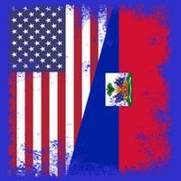 Half Haitian Flag Vintage Haiti Usa Gift T-Shirt thumb 7