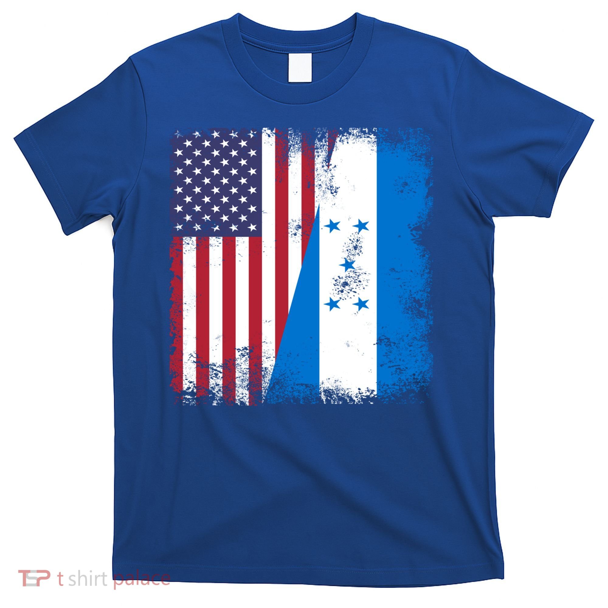 Half Honduran Flag Vintage Honduras Usa Gift Cool Gift T-Shirt