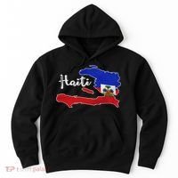 Happy Haitian Flag Day Cool Haiti Flag Map Haitian Pride Hoodie thumb 0
