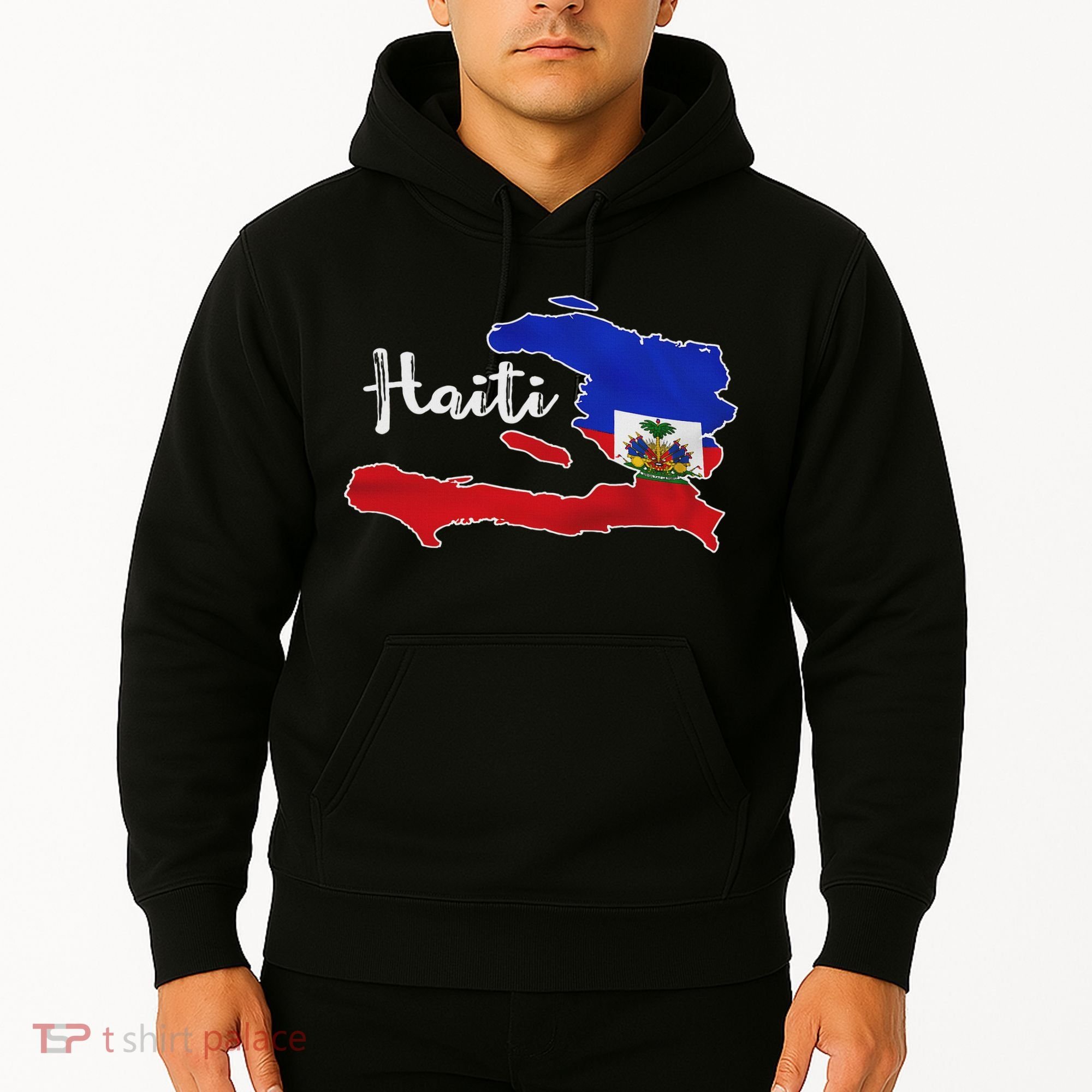 Happy Haitian Flag Day Cool Haiti Flag Map Haitian Pride Hoodie