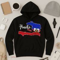 Happy Haitian Flag Day Cool Haiti Flag Map Haitian Pride Hoodie thumb 3