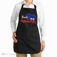 Happy Haitian Flag Day Cool Haiti Flag Map Haitian Pride Apron thumb 2