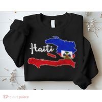 Happy Haitian Flag Day Cool Haiti Flag Map Haitian Pride Sweatshirt thumb 2