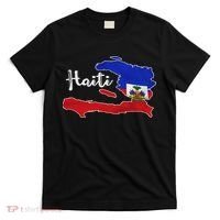 Happy Haitian Flag Day Cool Haiti Flag Map Haitian Pride T-Shirt thumb 0