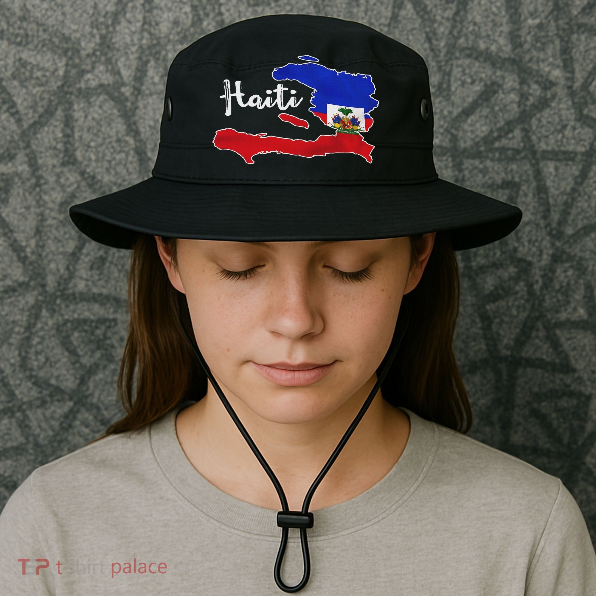 Happy Haitian Flag Day Cool Haiti Flag Map Haitian Pride Bucket Hat