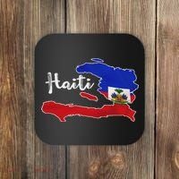 Happy Haitian Flag Day Cool Haiti Flag Map Haitian Pride Coaster thumb 0