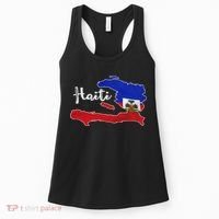 Happy Haitian Flag Day Cool Haiti Flag Map Haitian Pride Women's Tank Top thumb 0