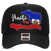 Happy Haitian Flag Day Cool Haiti Flag Map Haitian Pride Hat thumb 0
