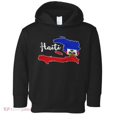 Happy Haitian Flag Day Cool Haiti Flag Map Haitian Pride Toddler Hoodie