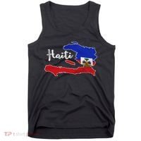 Happy Haitian Flag Day Cool Haiti Flag Map Haitian Pride Tank Top thumb 0
