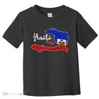 Happy Haitian Flag Day Cool Haiti Flag Map Haitian Pride Toddler T-Shirt thumb 0